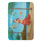 ヴィンテージのMeleハワイのKalikimakaの郵便はがき バスマット (正面縦)