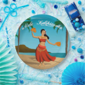 ヴィンテージのMeleハワイのKalikimakaの郵便はがき ペーパープレート (パーティー)