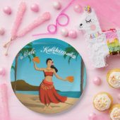 ヴィンテージのMeleハワイのKalikimakaの郵便はがき ペーパープレート (パーティー)