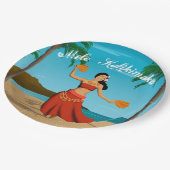 ヴィンテージのMeleハワイのKalikimakaの郵便はがき ペーパープレート (アングル)