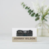 ヴィンテージのMinoltaのカメラQRコードカメラマン 名刺 (スタンド正面)