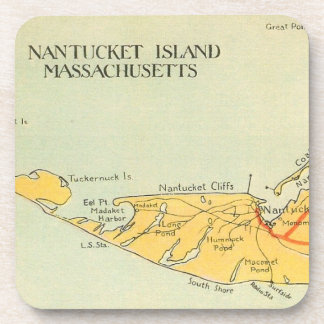 ヴィンテージのNantucketの地図のコースター コースター