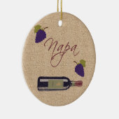 ヴィンテージのNapaのワインのオーナメント セラミックオーナメント (右)