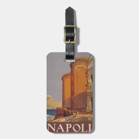 ヴィンテージのNapoli (ナポリ)のカスタムな荷物のラベル ラゲッジタグ (正面縦)