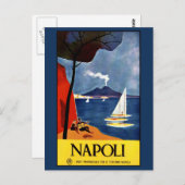 ヴィンテージのNapoli (ナポリ)イタリアの郵便はがき ポストカード (正面/裏面)