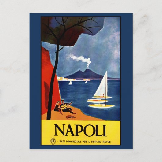 ヴィンテージのNapoli (ナポリ)イタリアの郵便はがき ポストカード (正面)