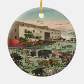 ヴィンテージのNoahsの避難所動物のイラストレーション1882年 セラミックオーナメント (裏面)