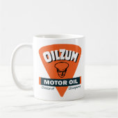ヴィンテージのOilzumの潤滑油の印 コーヒーマグカップ (左)