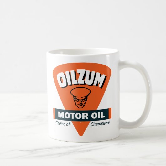 ヴィンテージのOilzumの潤滑油の印 コーヒーマグカップ (右)