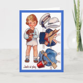 ヴィンテージのPaperdollの小さい男の子のジャックの挨拶状 カード (正面)
