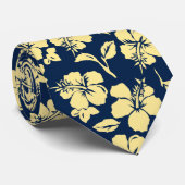 ヴィンテージのPareauの印刷されるハワイのハイビスカスの両面 ネクタイ (ロール)