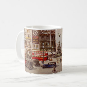 ヴィンテージのPiccadillyのサーカスロンドン コーヒーマグカップ