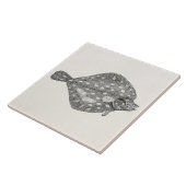 ヴィンテージのPlaiceのもがきの魚のテンプレートのブランク タイル (側面)