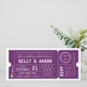 ヴィンテージのPlaybillの劇場チケットの結婚式招待状 招待状 (スタンド正面)