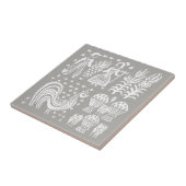 ヴィンテージのPyrexパターン- Butterprint (アマン派の農家) タイル (側面)