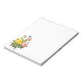 ヴィンテージのRedoute著ペルシャの黄色バラの茶バラ ノートパッド (回転)