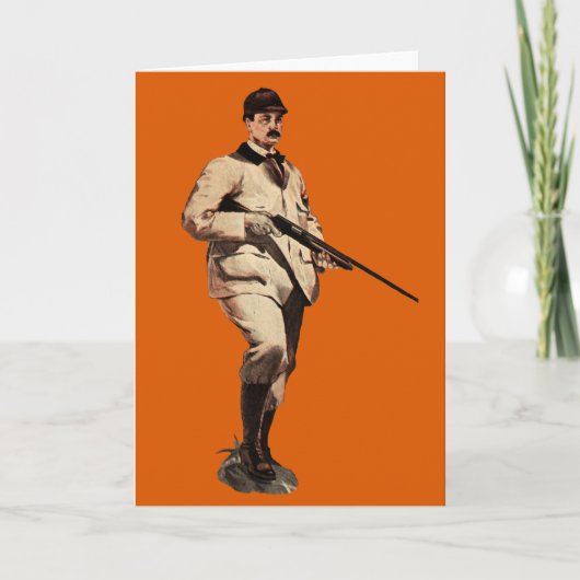 ヴィンテージのRemingtonの散弾銃のスポーツマンの挨拶状 カード (正面)