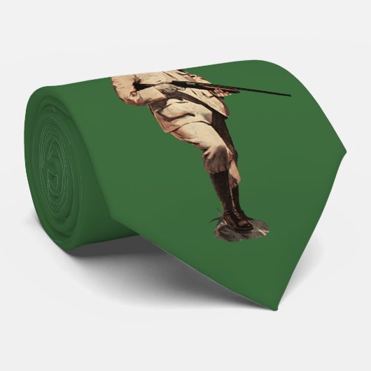 ヴィンテージのRemingtonの散弾銃のスポーツマンの狩りの緑のタイ ネクタイ (ロール)