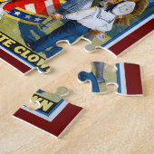 ヴィンテージのRinglingの兄弟のピエロのサーカスポスター子供 ジグソーパズル (側面)