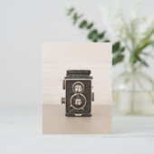 ヴィンテージのRolleiflex対レンズのカメラ ポストカード (スタンド正面)