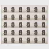 ヴィンテージのRolleiflex対レンズのカメラ ラッピングペーパー (フラット)