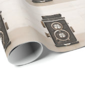 ヴィンテージのRolleiflex対レンズのカメラ ラッピングペーパー (ロールコーナー)