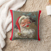 ヴィンテージのRolyの多ヒイラギすてきなサンタクロース クッション (ブランケット)