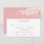 ヴィンテージのRSVPを結婚するエレガントなBohoの花のペイズリー 出欠カード (正面/裏面)