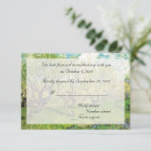 ヴィンテージのRSVPカード。  花咲くオーチャード 招待状 (スタンド正面)