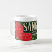 ヴィンテージのSanguinettiのブランドのブドウのコーヒー・マグ コーヒーマグカップ (正面左)
