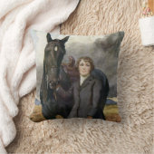 ヴィンテージのSewellの本からの黒い美しいの馬 クッション (ブランケット)