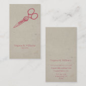 ヴィンテージのSissorsの裁縫婦のファッション 名刺 (正面/裏面)