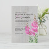 ヴィンテージのSnapdragonの結婚式招待状 招待状 (スタンド正面)
