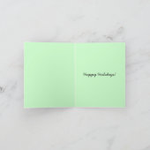 ヴィンテージのSnowshoeingサンタのクリスマスの休日カード シーズンカード (内部)