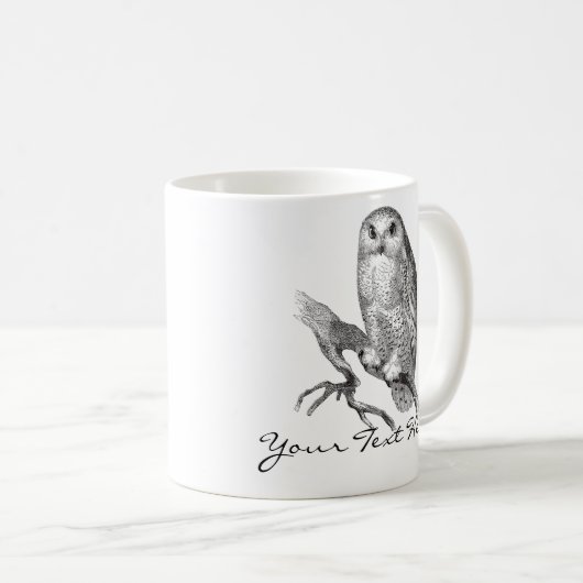 ヴィンテージのSnowyのフクロウのマグ コーヒーマグカップ (正面右)