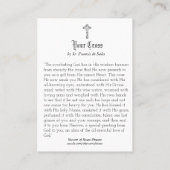 ヴィンテージのSt Francis宗教de Sales Holyカード 名刺 (裏面)