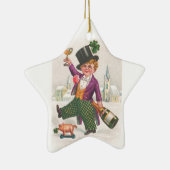 ヴィンテージのSt patricks dayのシャムロックシャンペン セラミックオーナメント (右)