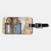 ヴィンテージのSteampunkのおもしろいな脱線 ラゲッジタグ (正面横)