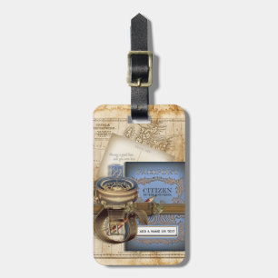 ヴィンテージのSteampunkのおもしろいな脱線 ラゲッジタグ