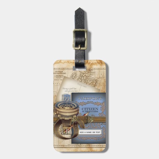 ヴィンテージのSteampunkのおもしろいな脱線 ラゲッジタグ (正面縦)