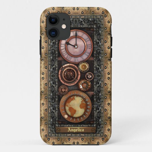 ヴィンテージのSteampunkのエレガントな時計 Case-Mate iPhoneケース (裏面)