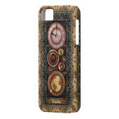 ヴィンテージのSteampunkのエレガントな時計 Case-Mate iPhoneケース (裏面左)