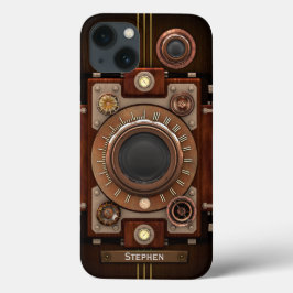 ヴィンテージのSteampunkのカメラ#1C iPhone 13ケース