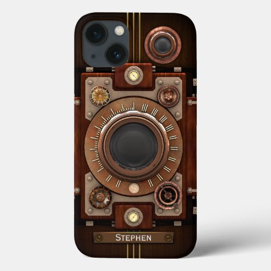 ヴィンテージのSteampunkのカメラ#1C Case-Mate iPhoneケース (裏面)