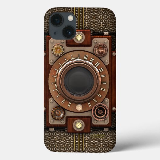 ヴィンテージのSteampunkのカメラ#1D (De Luxe!) Case-Mate iPhoneケース (裏面)