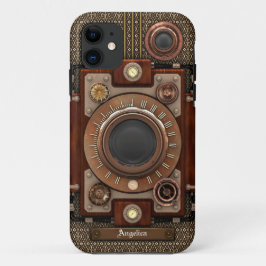 ヴィンテージのSteampunkのカメラ#1E (De Luxe!) iPhone 11 ケース