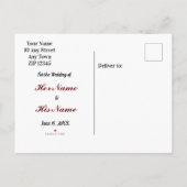 ヴィンテージのSteampunkのコグの気球の保存日付 案内ポストカード (裏面)