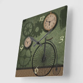 ヴィンテージのSteampunkのテーマの柱時計 スクエア壁時計 (傾斜)