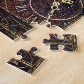 ヴィンテージのSteampunkのハートの壁紙 ジグソーパズル (側面)