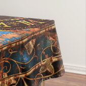 ヴィンテージのSteampunkのハートの壁紙 テーブルクロス (インサイチュ)